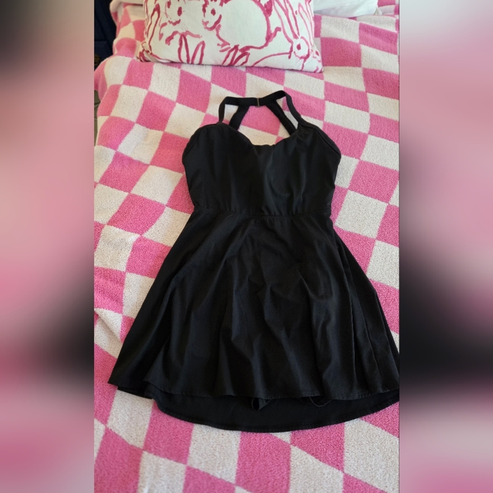 Elegant Black Halter Dress